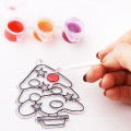 Atacado artoys crianças A0078 Xmas Tree &amp; Santa Suncatcher Pintura